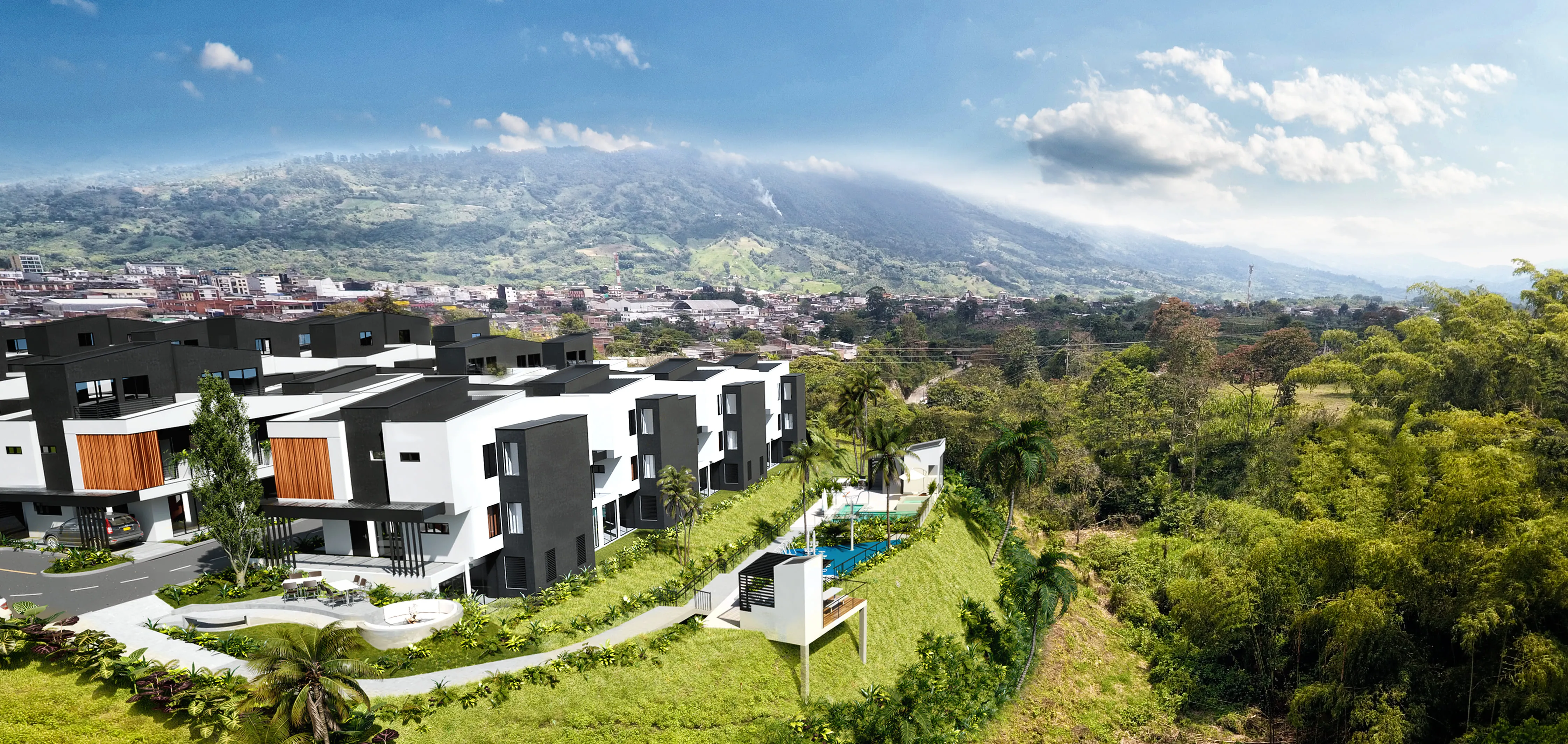 Panoramica Zona Social y de reserva ambiental